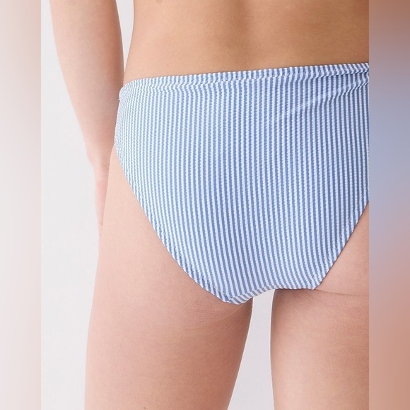 NWT J. Crew Hipster Bikini Bottom in Seersucker, Low-Rise, Moderate Coverage, 3X - Picture 4 of 15